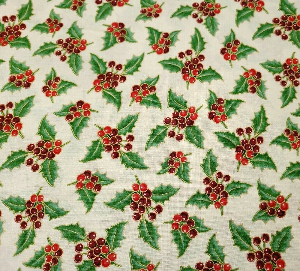Perfect Poinsettias BTY VIP Premium Red Christmas Floral on Tonal Ecru