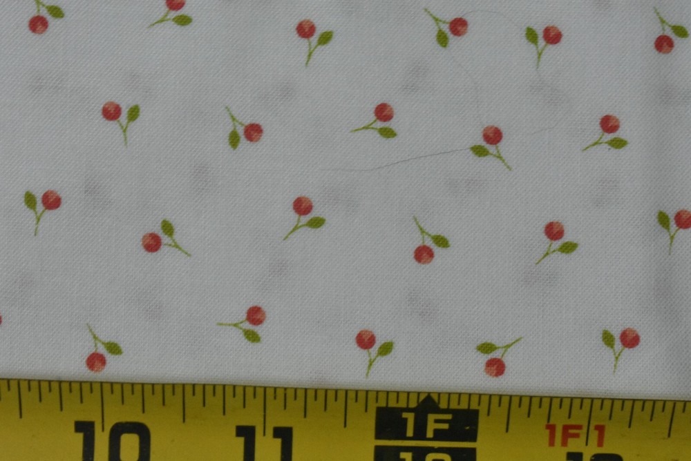 By 1/2 Yd, Red & Green Floral on Off-White Quilt Cotton, Moda, Corey Yoder, V371