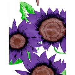 Sunflower Purple Oilcloth Fabric By The Roll (12 Yards)