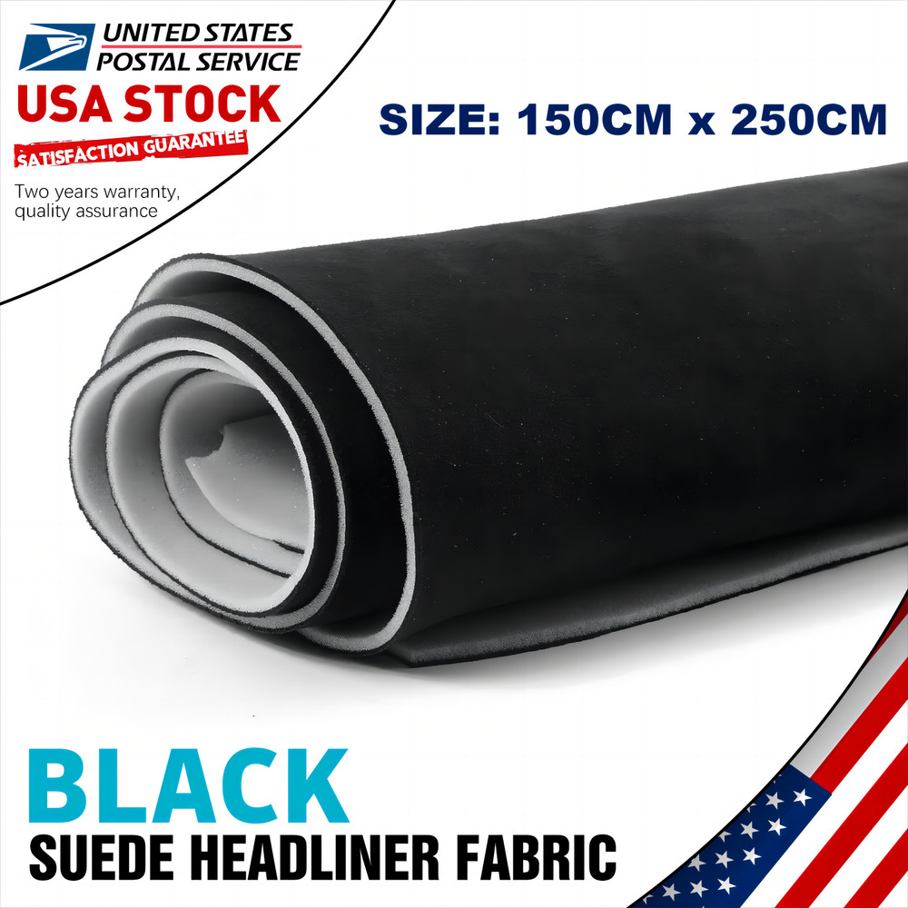 1/8″ Thick Suede Headliner Fabric Foam Back Auto Roof Repair Upholstery Material