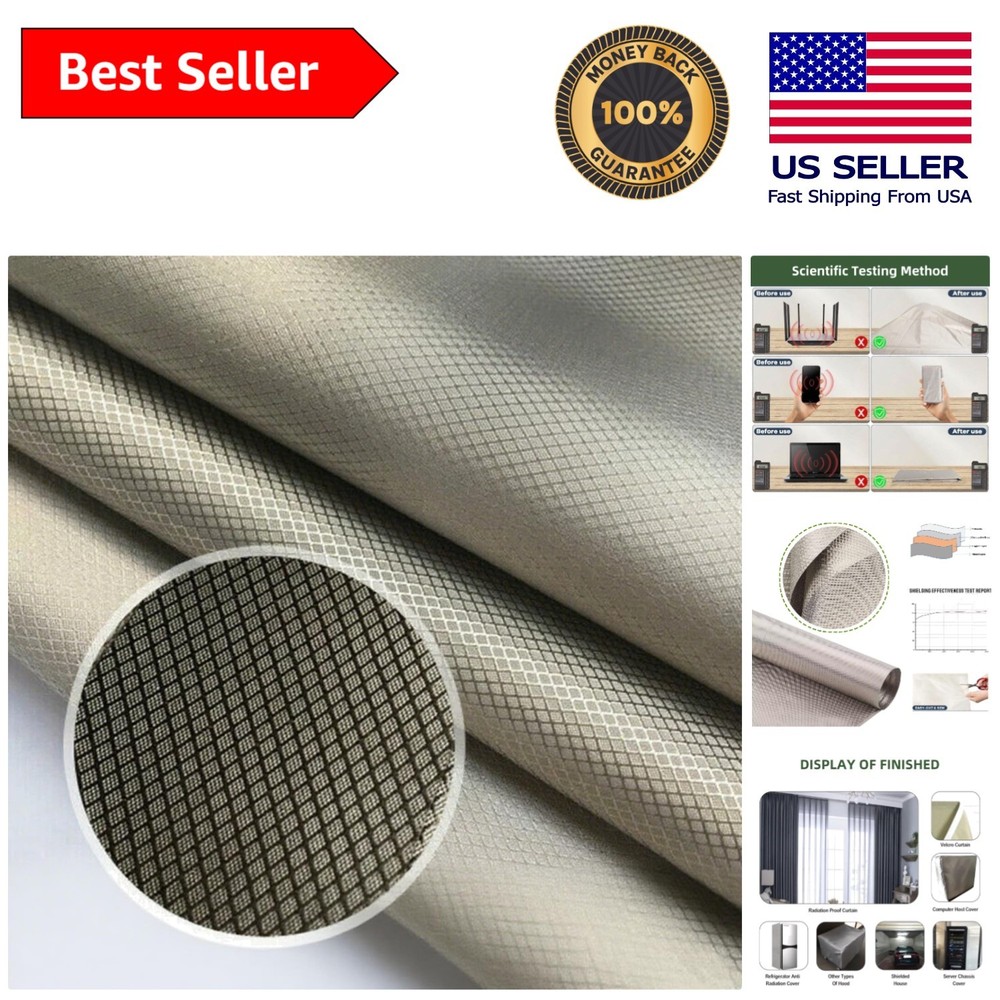 Faraday Fabric 39″x43″ – Silver Copper Nickel Cloth for EMF Blocking and Safety