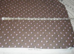 Vintage Poly Fabric Pink Roses against Dark Taupe Background 39″ Long x 60″width