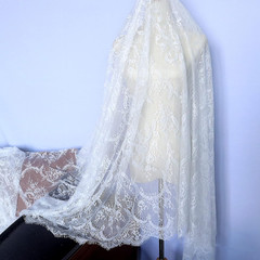Lace Fabric Soft Chantilly French Eyelash Floral Lace Fabric 60 X120 Inch Bridal
