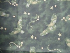 Fabric Traditions quilt-craft Cotton Fabric “EAGLES & STARS” Green/Gold SBTYX