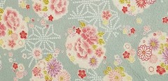 Gorgeous Embossed Seafoam Cotton Sateen with Flowers and Stars – from Japan