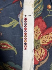 Jay Yang Design Floral Jacobean Upholstery Cotton Fabric 54″ X 162″ Navy Blue