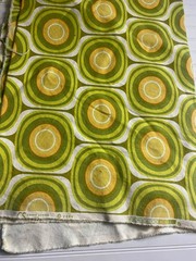 Chris Stone Retired 2001 Fabric Mid Century Modern Style Atomic 84X86