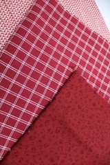 Scrap Piece Quilting Cotton Sewing Fabric DARK RED Hues 8 Different Patterns