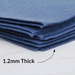 Premium Felt Sheets 50 Pack – 12″ x 12″ – Navy – Soft Wool-Like 1.2mm
