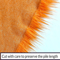 Bianna Vivid Orange Faux Fur Fabric, 60 Inches Wide Options, American Seller, Lu