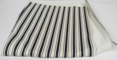 Waverly “Candy Stripe” Fabric Black & White Completely Lined 50″ W x 26″ L