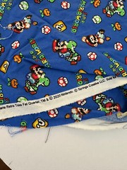 Ninetnedo 2020 Mario World Cotton fabric 17 x 20″