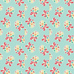 Riley Blake VINTAGE HAPPY 2 C9135S Seafoam Floral Quilt Fabric LORI HOLT 30s Rep