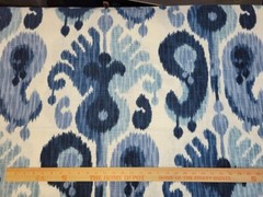 Still Water in Cobalt BTY 54″ Wide P Kaufmann 100% Cotton Slub Duck Ikat