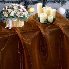 Bronze Organza Fabric, 10 Yards Continuous, 45” Wide, Wedding Party Decoration I