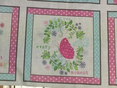 Pretty Things Flowers Pillows cotton Fabric Panel 24 x 44 sewing craft