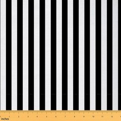 The Yard Black and White Striped Upholstery Fabric, 1 Yard, Multi 521