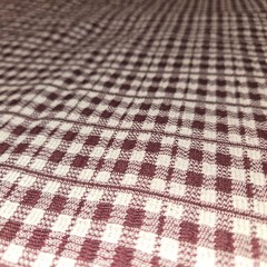 Brown White Tartan Stripe Check Pattern Texture Weave Fabric 72″ x 30″ 2 Yards