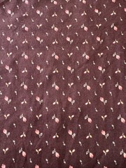 Vintage Brown Orange Ditzy Floral Cotton Fabric BTHalfY #36