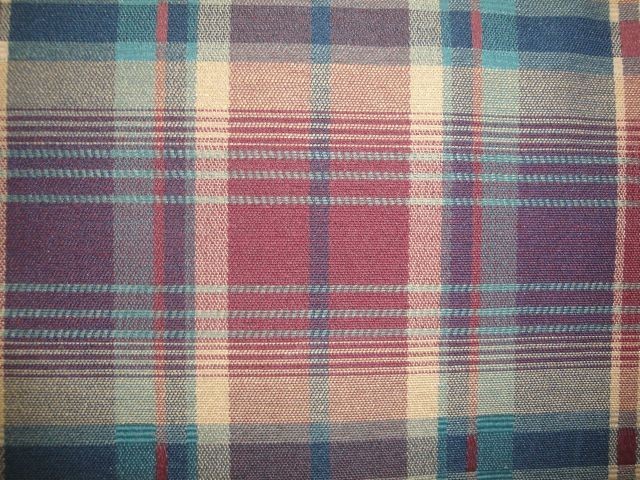 Plaid Tan Green Burgundy Navy Burlington – 5+yds=$0 S&H