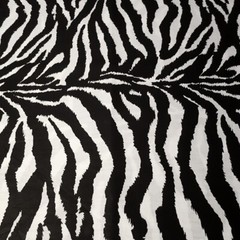 ZEBRA STRIPE PRINT POLY COTTON FABRIC 60″ BY THE YARD BLACK WHITE TIGER STRIPE