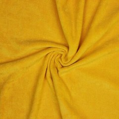 Stretch Cotton Terry Towelling Fabric Material – MUSTARD