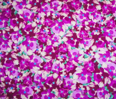 Kaufman Fabric Short Yard Purple Lavender White Floral Painterly Petals Cotton