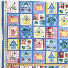 VTG Garden Cheater Quilt 36 Blocks Fabric Traditions NTT 2267 Cotton Fabric 1 YD