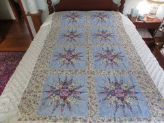 5217. FABRI-QUILT Ozark Calicos SUNBURST FLORAL Cotton FABRIC-44″ x 1-7/8+ yds.