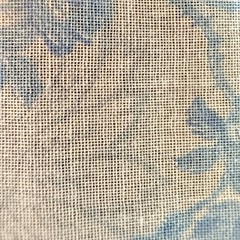 Vtg Daisy Petite Rose Blue Floral Open Weave Cotton Blend Light Fabric 51×44