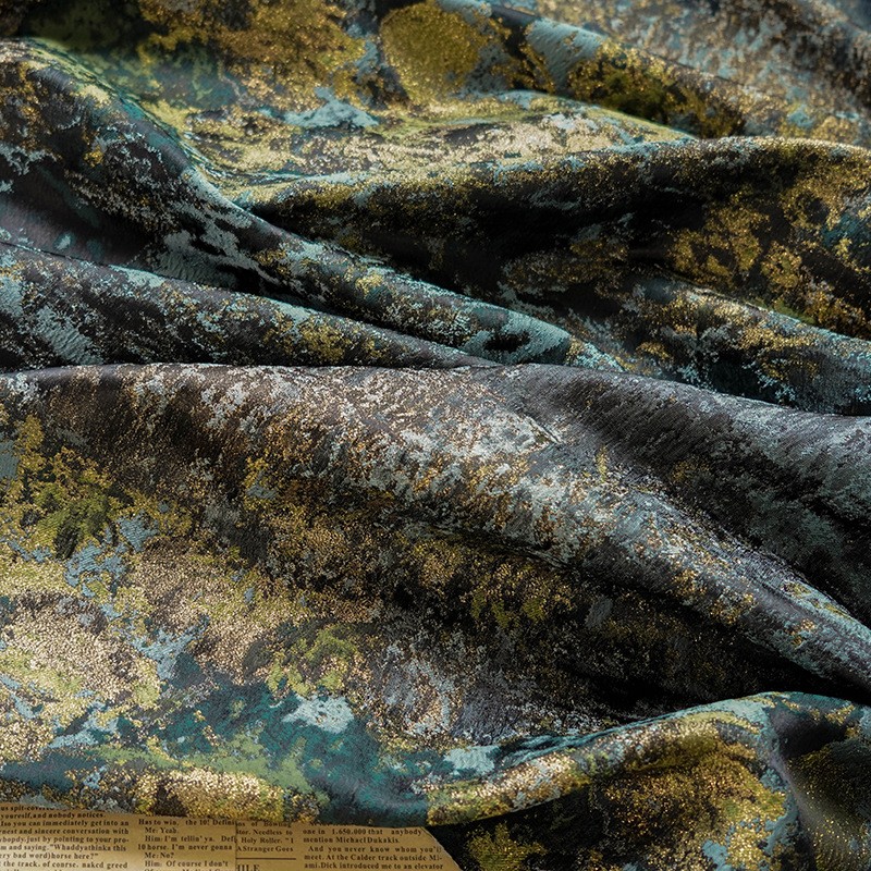 Vintage MOSS French Jacquard Tapestry Upholstery Fabric for Sewing Garments DIY