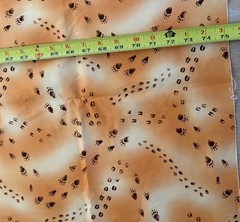 Vintage Fabric Animal Tracks Bear Deer Paw Foot Prints Hancock Fabrics 75×43