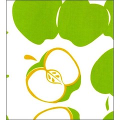 Mod Apple Lime Green Oilcloth Fabric By The Roll (12 Yards)