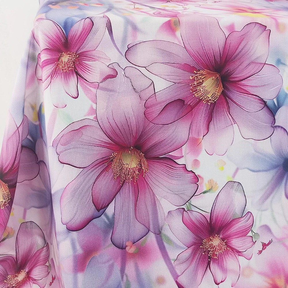 57” Wide By Yards 3D Digital Print Viscose Fabric Rayon Material For Dress Robe