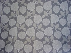 7-1/2Y Robert Allen 231705 Fall Fun Leaf Damask Grey Drapery Upholstery Fabric