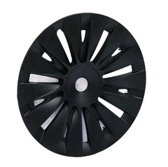 4pc 19-inch matte black wheel covers designed for the Tesla Model Y