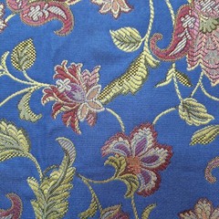 Robert Allen Bromsgrove Dresden Blue Jacobean Jacquard Upholstery Fabric OOP BTY