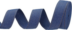 1.5″ Denim Ribbon, 1 Roll 11 Yard Layering Jean Fabric Craft Strip for Bow DIY M