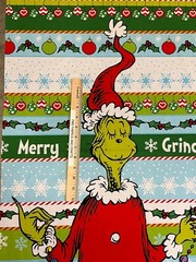 RK Grinch Christmas 100% cotton fabric panel – NOT Premade! Each panel 24×44