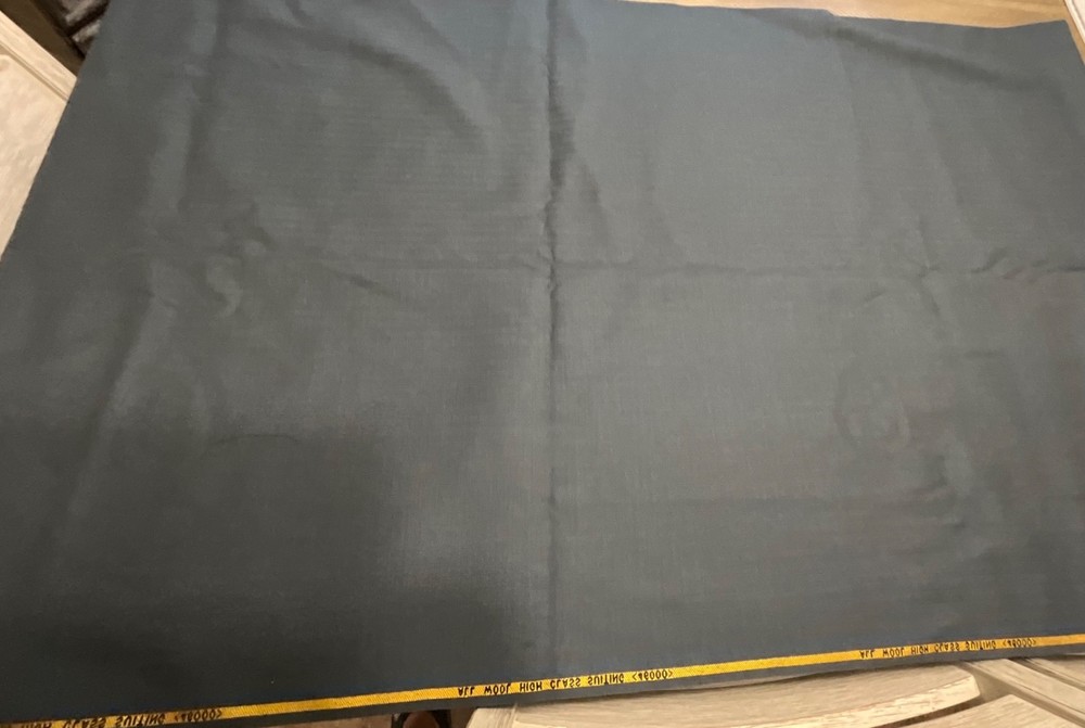 All Wool High Class Suiting 46000 Gray Fabric 3yd AS IS Issues