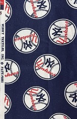 VINTAGE NEW YORK YANKEES MLB Baseball, 18 Inch (18”x58”) 100% Cotton Fabric New