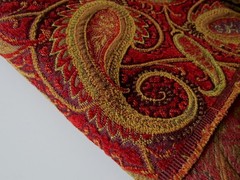 Vintage Tapestry Fabric Paisley Upholstery Fabric Woven Jacquard 40″ x 56″