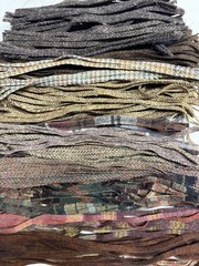 Browns- Cut Size #6- 100% Wool Fabric Cut Strips for Rug Hooking