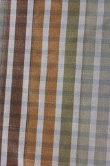 Vintage Plaid Faux Silk Fabric 57×114 Striped Checked 3 Yards
