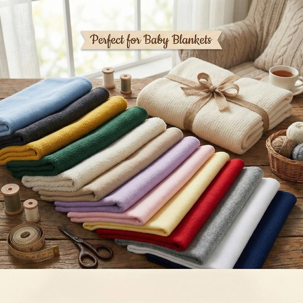 Baby Flannel Fabric Soft Brushed Cotton 42 Inch Wide Lightweight Quilt