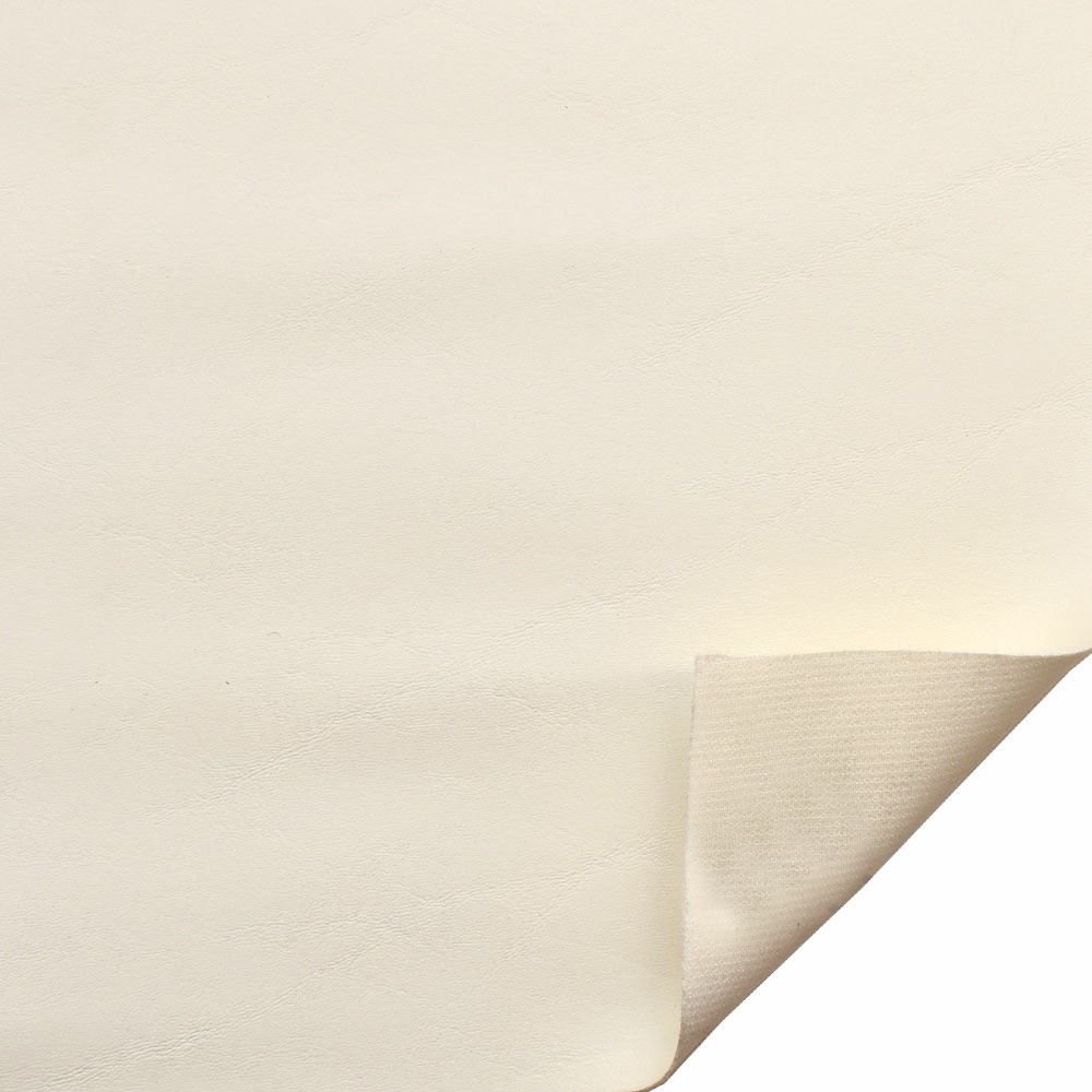 Boat Knit Back Faux Leather Vinyl | Off White Cream 54 Inch (YD)
