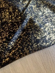 Black / Gold Metallic Damask Jacquard Brocade Fabric (110 in.) Sold By The Yd