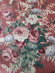 Ralph Lauren Material Pink Country Floral Cottage Roses Vintage Fabric 5 yards