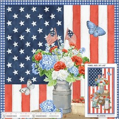 America the Beautiful | Flower Stand Multi Panel by Leslie Trimbach for Windham