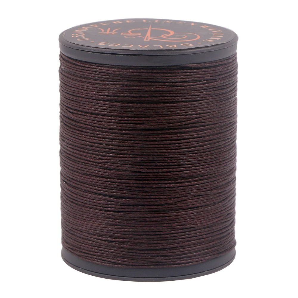 FANDOL 100% Natural Linen Thread Waxed for 0.55 millimeters, Coffee